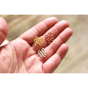 Discontinued: Z2. Chinese Knot Connector Charm -10pc packs -  3 colours