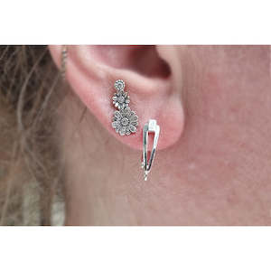 Discontinued: V Style Earring Studs .925 Sterling Silver- 1pr