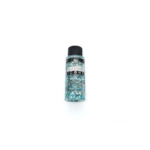 Folk Art Glitterific Icons Acrylic Paint - Blue Stars