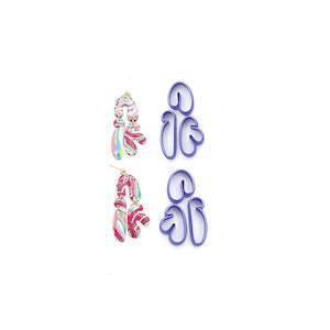 59. Retro Wavy Dangle Cutter mirrored Set - 6 pc