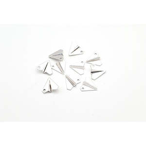 Findings 2024: Paper Plane Charm -Silver- 10pcs
