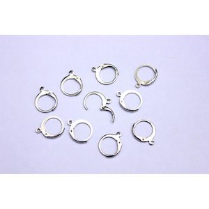 Earring Basics: Huggie Hoop Silver Stainless Steel - 10pc