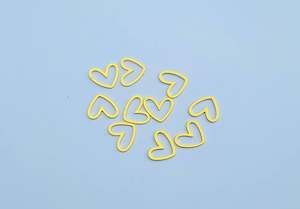 Novelty Charms: Coated Brass Heart Charm - Gold - 10pcs