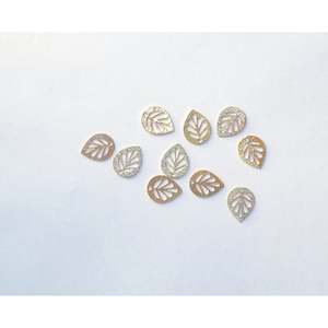 Brass Leaf Charm - 3 colours - 10 pcs