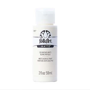 Folk Art Paint: Folk Art Acrylic Matte Paint - Vintage White