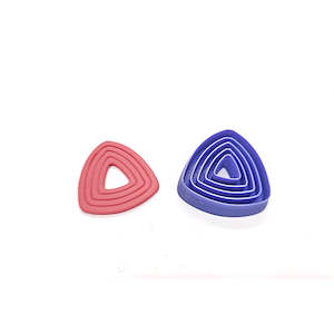 Decorative Detailed: 91. Rounded Triangle with Line Imprint Cutter - 2 sizes