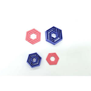 Decorative Detailed: 90. Hexagon with Line Imprint Cutter - 2 sizes