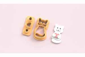 VDAY'26 - 17. Kitty with Heart Detail Cutter - 2 pc set