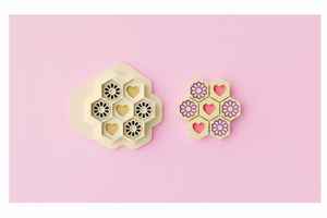 Shape Cutters: VDAY'26 - 14. Heart & Floral Mosaic Detail Cutter