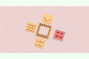 Shape Cutters: VDAY'26 - 7. Heart Stamp Detail Cutter - 4 pc set, 2 sizes