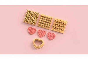 Shape Cutters: VDAY'26 - 3. Heart Stamp Detail Cutter 4 pc set