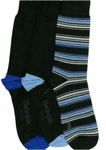Products: Men's Variable Stripe Cotton Crew 3 Pair Pack Columbine