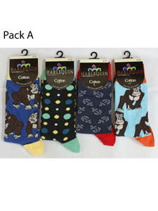 Products: Men's Cotton Crew Socks 4 Pair Pack Columbine