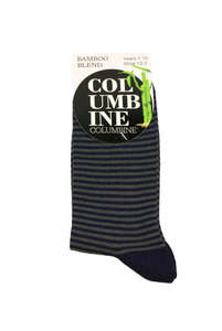 Products: Kid's Bamboo Stripe Crew Columbine