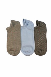 Products: Women's Pin Dots Cotton Low Cut Liner 3 Pair Pack Columbine