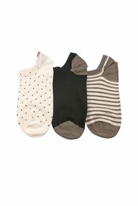Products: Women's Stripes & Spots Cotton Low Cut Liner 3 Pair Pack Columbine