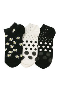 Products: Women's Daisy Dot Cotton Liner 3 Pair Pack Columbine