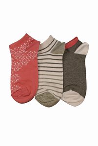 Products: Women's Floral Cotton Liner 3 Pair Pack Columbine