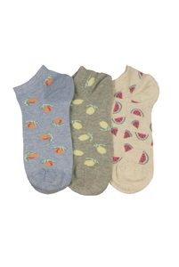 Products: Women's Fruit Bowl Cotton Liner 3 Pair Pack Columbine