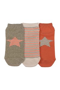 Products: Women's Star Stripe Cotton Liner 3 Pair Pack Columbine