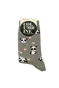 Products: Women's Cute Panda Cotton Crew Columbine