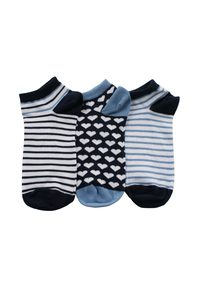 Products: Women's Stripes & Hearts Cotton Liner 3 Pair Pack Columbine