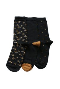 Products: Women's Golden Floral Cotton Crew 3 Pair Pack Columbine