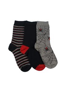 Products: Kid's Spider Cotton 3 Pair Pack Crew Columbine