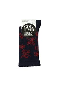 Products: Women's Outline Flower Merino Comfort Top Crew Columbine