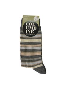 Women's Mixed Stripe Merino Crew Columbine