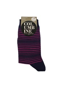 Products: Women's Stripe Merino Crew Columbine