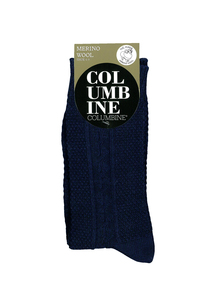 Women's Waffle Diamond Chunky Merino Crew Columbine