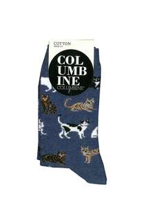 Women's Lotsa Cats Cotton Crew Columbine