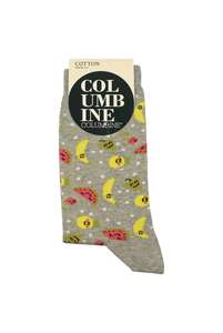 Women's Smiling Fruits Cotton Crew Columbine