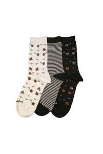 Products: Women's Flowers Cotton Crew 3 Pair Pack Columbine