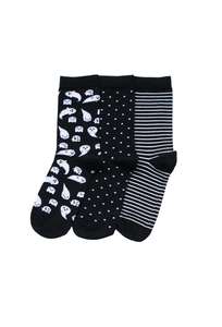 Products: Women's Ghosts Cotton Crew 3 Pair Pack Columbine