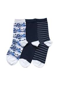 Products: Women's Japanese Village Cotton Crew 3 Pair Pack Columbine