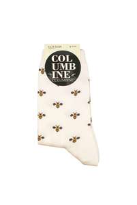 Products: Women's Small Bees Cotton Crew 3 Pair Pack Columbine