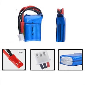 Batteries: LiPo 2s 7.4V 250mAh 25C