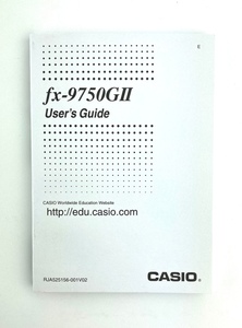 Products: Manual: fx-9750GII