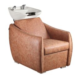 Merlot Salon Stool with Aluminium Base