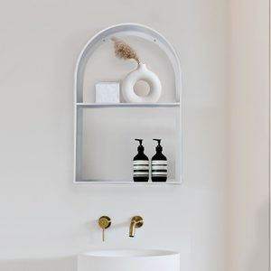 Metal Arch Box - White