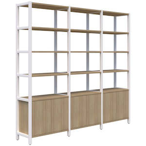 Grid 40: Grid 40 Storage/Open Display Wall 6 Tier  2280H x 400D
