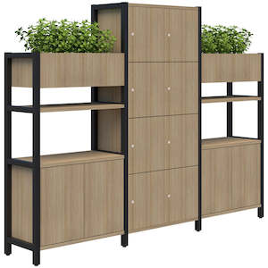 Grid 40: Grid 40 Locker 4H X 2W/Planter Display Wall 4-5 Tier  1500/1890H x 400D