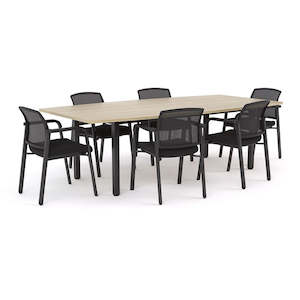 Cubit Boardroom Table and Ozone Chair Package