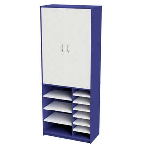 School Storage: Wall Unit Teachers Open Base – Tote Tray