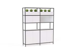 Kubix Modular 2-Unit System with Cupboards, Cubby & Planters