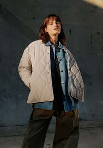 For Her: QUILTED JACKET, DOVE