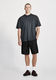Linen Blend Studio Short, Black