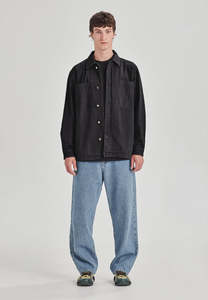 Outerwear Mens: DRILL UTILITY SHACKET, VINTAGE BLACK